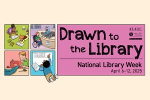 Drawn to the library for National Library Week