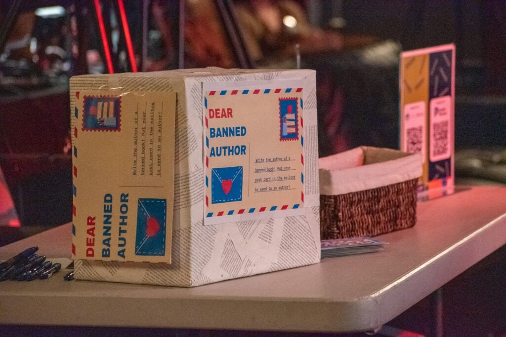 a box labeled "dear banned author"
