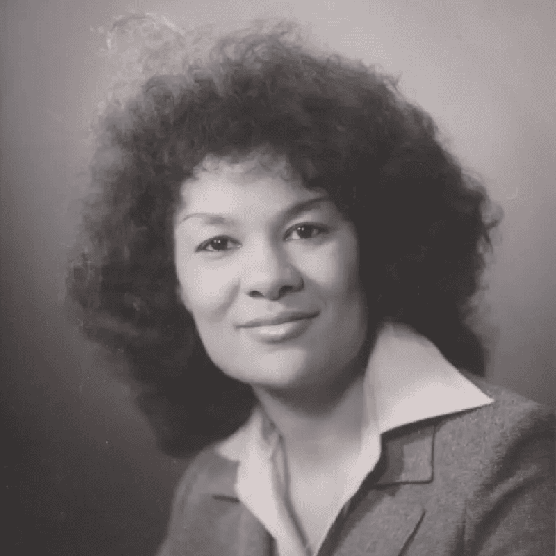 black and white image of Wilma Webb