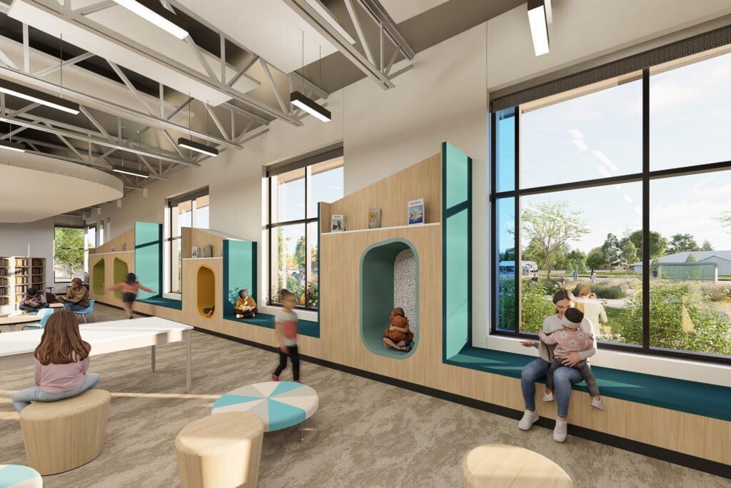 mockup of the southeast library's children's cubby play area