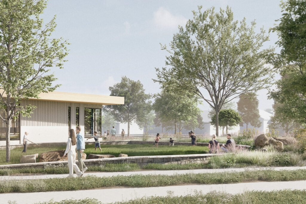 mockup of the north lawn of the southeast facility