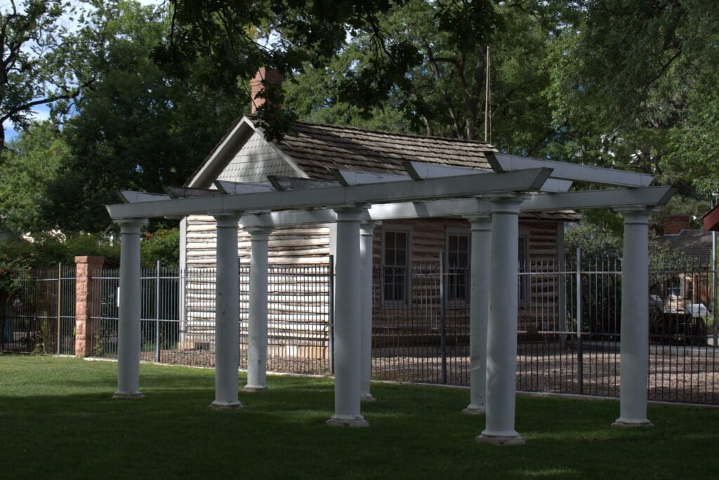 Arbor salvaged from the Welch family house built at some point in the late 1800s in Library Park.